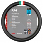 Καλυμμα Τιμονιου Φορτηγου Σημαια Ιταλιας Δερματινη Μαυρο (L) 46-48cm Οικολογικο & Αοσμο LAMPA- 1 Τεμ