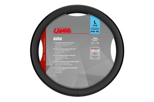 Lampa - Κάλυμμα Τιμονιού Φορτηγού Aura Skeentex Μαύρο Μέγεθος L Ø46–48cm Ultra-Soft, Αντιολισθητικό, Φάρδος 10cm - 1 τεμ. (L9707.4)