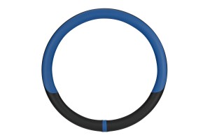 Καλυμμα Τιμονιου Φορτηγου Noble Δερματινη ΜΑΥΡΟ/ΜΠΛΕ (L) 46-48cm Παχους 10cm 1ΤΕΜ. Lampa