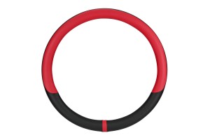 Καλυμμα Τιμονιου Φορτηγου Noble Δερματινη ΜΑΥΡΟ/ΚΟΚΚΙΝΟ (L) 46-48cm Παχους 10cm 1ΤΕΜ. Lampa