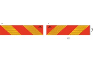 Ανακλαστηρες Φορτηγου ΚΟΚΚΙΝΟ/ΚΙΤΡΙΝΟ 565x140mm 2ΤΕΜ.