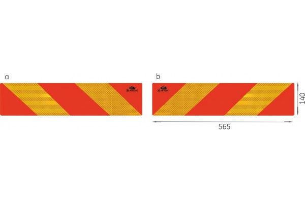 Ανακλαστηρες Φορτηγου ΚΟΚΚΙΝΟ/ΚΙΤΡΙΝΟ 565x140mm 2ΤΕΜ.