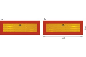 Ανακλαστηρες Φορτηγου ΚΟΚΚΙΝΟ/ΚΙΤΡΙΝΟ 565x200mm 2ΤΕΜ.