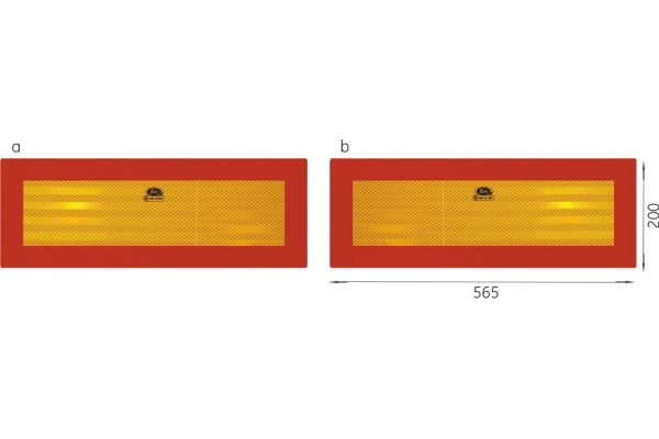 Ανακλαστηρες Φορτηγου ΚΟΚΚΙΝΟ/ΚΙΤΡΙΝΟ 565x200mm 2ΤΕΜ.
