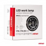 Προβολεας Εργασιας Στρογγυλος Led Skull 5.500lm 9>36V 60W 6.000K -Φ170x170x65mm 4 Χρησεων Αμιο - 1 ΤΕΜ.