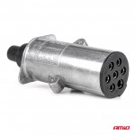 Amio – Πρίζα Κοτσαδόρου 24V 7PIN Type S Αλουμινίου Heavy Duty Για Ασφαλή Σύνδεση & Καθημερινή Χρήση – 1 Τεμ. (04791/AM)