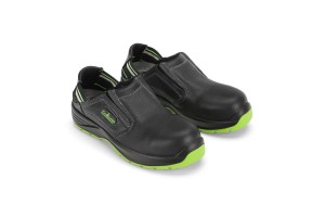 Πιστοποιημένα Παπούτσια Ασφαλείας Εργασίας Hybrid Από Την Euroroutier Σε Μέγεθος EU42/UK8 Σε Μαύρο Με Πράσινο Lime Χρώμα Με Αναδιπλούμενη Φτέρνα Για Να Φοριούνται Ως Παπούτσια Ή Ως Σαμπό