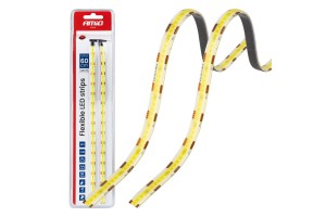 Amio – Ταινία Led Cob 12V Λευκή 2x30cm Flexible Για Ισχυρό Εσωτερικό Φωτισμό & Easy Install – Σετ 2 Τεμ. (04569/AM)