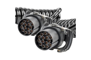 Amio – Σπιράλ Καλώδιο Ρεύματος Τρέιλερ 2x15 Pin 24V 5m, Αδιάλειπτη Παροχή Και Κορυφαία Αντοχή Σε Συνεχείς Καταπονήσεις – 1 Τεμ. (04382/AM)