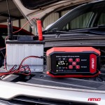 Amio - Ψηφιακός Φορτιστής Μπαταρίας Και Συντηρητής Τάση Λειτουργίας 12/24V Τύπου Pro Για Μπαταρίες AGM, Gel Και LiFePo4 (LFP) Με Μέγιστη Ένταση Ρεύματος 16A Για Επιβατικά Αυτοκίνητα Και Σκάφη - 1 τεμ. (04529/AM)