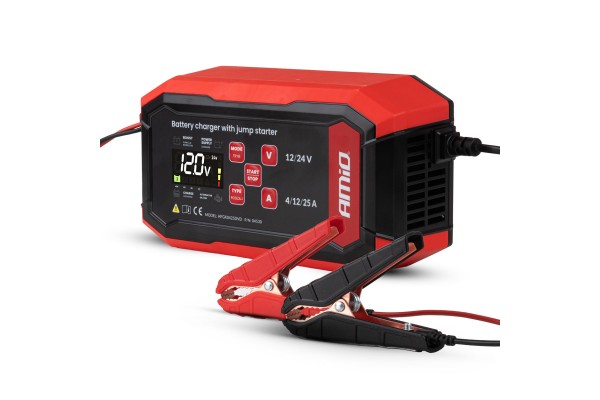Amio - Εκκινητης /ΦΟΡΤΙΣΤΗΣ Μπαταριας Ψηφιακος AGM, Gel Και LiFePo4 (LFP) 12/24V Max 25A Pro - Amio (04530/AM)