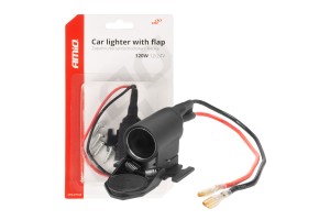 Πριζα Με Μονη Υποδοχη Για Φις Αναπτηρα 12/24V Με Προστατευτικο Καπακι Amio - 1 τεμ.