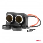 Πριζα Με Διπλη Υποδοχη Για Φις Αναπτηρα 12/24V Amio - 1 τεμ.