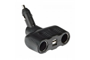 Ανταπτορας Αναπτηρα 2 Φις ΑΝΑΠΤΗΡΑ+2 Usb 12/24V DUO-4