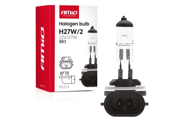 Amio - Λάμπα Αλογόνου H27W/2 (881) 12V 27W PGJ13 – Για Προβολείς Ομίχλης & Drl - 1 τεμ. (04413/AM) Amio - Λάμπα Αλογόνου H27W/2 (881) 12V 27W PGJ13 – Για Προβολείς Ομίχλης & Drl - 1 τεμ. (04413/AM)