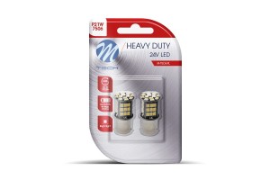 P21W 24V BA15s 48xSMD2835 Led CAN-BUS Λευκο Heavy Duty Blister M-TECH - 2 Τεμ.