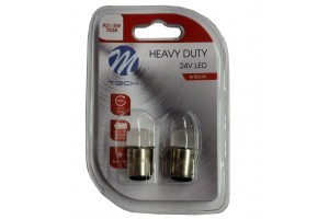 P21/5W 24V BAY15d 9xSMD3014 Led Κοκκινο HEAVY-DUTY Blister M-TECH - 2 ΤΕΜ.