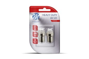 R5W/R10W 24V BA15s Led 9xSMD3014 ΚΙΤΡΙΝΟ(ΜΟΝΟΠΟΛΙΚΟ/ΦΟΥΝΤΟΥΚΙ) Heavy Dutyblister M-TECH - 2 ΤΕΜ.
