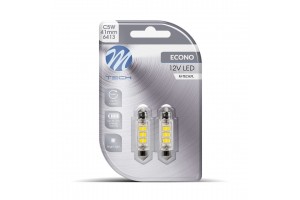 Λαμπακια Πλαφονιερας C5W 24V SV8,5 41mm 6xSMD2835 Led Λευκο Econo BLISTERM-TECH - 2 Τεμ.