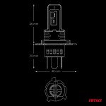 Amio - Λάμπες Led F26 Pro Series H4/H19 12/24V 68W 2900-3550lm 6.000K Full Can-Bus Plug&Play - 2 Τεμ. (04871/AM)