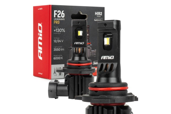 Amio - Λάμπες Led F26 Pro Series HIR2 9012 12/24V 68W 2900-3550lm 6.000K Full Can-Bus Plug&Play - 2 Τεμ. (04876/AM) Amio - Λάμπες Led F26 Pro Series HIR2 9012 12/24V 68W 2900-3550lm 6.000K Full Can-Bus Plug&Play - 2 Τεμ. (04876/AM)