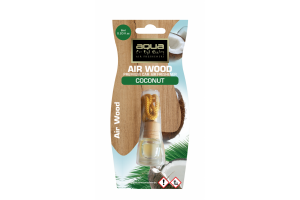 Αρωματικο Αυτοκινητου Κρεμαστο Μπουκαλακι Με Αρωμα Καρυδα (COCONUT) Air Wood Aqua - 1 TEM.