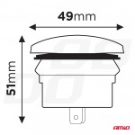 Πριζα Με 2 ΘΥΡΕΣ-USB & USB-C Και Καπακι 12/24V Quick Charge 3.0 Αδιαβροχη Μακροστενο Σχημα Μαυρηamio - 1 Τεμ.