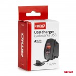 Πριζα Με 2 ΘΥΡΕΣ-USB & USB-C Και Καπακι 12/24V Quick Charge 3.0 Αδιαβροχη Μακροστενο Σχημα Μαυρηamio - 1 Τεμ.