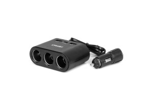 Ανταπτορας Αναπτηρα 12/24V 120W ΜΑΥΡΟΣ/3 ΘΕΣΕΙΣ/2xUSB-A+1xUSB-C Ταχειας ΦΟΡΤΙΣΗΣ/ΚΑΛΩΔΙΟ 70cm Amio - 1 Τεμ.