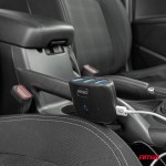 Ανταπτορας Αναπτηρα 12/24V 100W ΜΑΥΡΟΣ/3 ΘΕΣΕΙΣ/2xUSB-A /ΚΟΥΜΠΙ ON-OFF/ΚΑΛΩΔΙΟ 70cm Amio - 1 Τεμ.