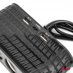 Ανταπτορας Αναπτηρα 12/24V 120W Μαυρος - 4 Θεσεις - 2xUSB-A + 1xUSB-C - Καλωδιο 80cm Amio - 1 Τεμ.