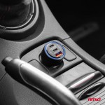 Φορτιστης Αναπτηρα 12/24V Με 2 Θυρες USB-C/USB-A 95W 5V/3A Ταχειας Φορτισης ΑΛΟΥΜΙΝΙΟ/ΜΑΥΡΟΣ Αμιο - 1 Τεμ.