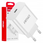 Φορτιστης Κινητοy Οικιακη Πριζα 1ΘΥΡΑ USB-C 20W 5V/3AQC Λευκοσαμιο - 1 ΤΕΜ.