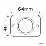 Πριζα Με 2 ΘΥΡΕΣ-USB+USB-C Και Καπακι 12/24V Quick Charge 3.0 Αδιαβροχη Τετραγωνο Σχημα Μαυρη Amio - 1 Τεμ.