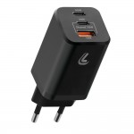 Φορτιστης Με Οικιακη Πριζα Home Rocket 65W 100/230V 65W Με 3 Θυρες Usb (USB-A+USB-Cx2) Quick Charge Lampa - 1 ΤΕΜ.