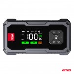 Amio - Φορητός Εκκινητής Μπαταρίας (Jump Starter) Με Ενσωματωμένο Κομπρεσέρ Αέρα, Powerbank Και Φακό Led Τάση Λειτουργίας 12V Με Χωρητικότητα 7,2Ah Και Μέγιστο Ρεύμα Εκκίνησης 600A Για Επιβατικά Αυτοκίνητα - 1 τεμ. (04674/AM)