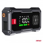 Amio - Φορητός Εκκινητής Μπαταρίας (Jump Starter) Με Ενσωματωμένο Κομπρεσέρ Αέρα, Powerbank Και Φακό Led Τάση Λειτουργίας 12V Με Χωρητικότητα 7,2Ah Και Μέγιστο Ρεύμα Εκκίνησης 600A Για Επιβατικά Αυτοκίνητα - 1 τεμ. (04674/AM)