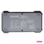 Amio - Φορητός Εκκινητής Μπαταρίας (Jump Starter) Με Ενσωματωμένο Κομπρεσέρ Αέρα, Powerbank Και Φακό Led Τάση Λειτουργίας 12V Με Χωρητικότητα 7,2Ah Και Μέγιστο Ρεύμα Εκκίνησης 600A Για Επιβατικά Αυτοκίνητα - 1 τεμ. (04674/AM)