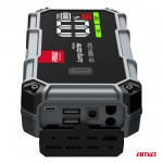 Amio - Φορητός Εκκινητής Μπαταρίας (Jump Starter), Powerbank Και Φακός Led Τάση Λειτουργίας 12V Με Χωρητικότητα 12Ah Και Ρεύμα Εκκίνησης 500A (στιγμιαία Μέγιστη Ισχύς 1000A) Σειρά Pro Για Επιβατικά Αυτοκίνητα - 1 τεμ. (04676/AM)