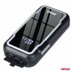 Amio - Φορητός Εκκινητής Μπαταρίας 3 Σε 1 Τύπου Jump Starter Με Φως Led Και Powerbank Τάση Λειτουργίας 12V Απόδοσης 12Ah 800-1600A Για Επιβατικά Αυτοκίνητα - 1 τεμ. (04678/AM)