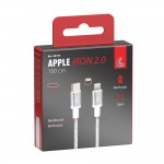 Καλωδιο ΦΟΡΤΙΣΗΣ/ΜΕΤΑΦΟΡΑΣ Δεδομενων Usb Type C>APPLE 8 Piniron 2.0 3000mA/30W Ασημι 100cm Lampa - 1 ΤΕΜ.