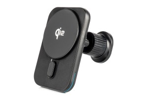 Βαση Στηριξης Κινητου Για Αεραγωγο Μαγνητικη Με Ασυρματη Φορτιση Quick Charge QI2 15W 360° Amio - 1 Τεμ.