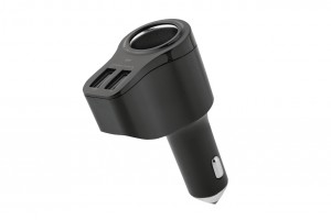 Ανταπτορας Αναπτηρα 1 Φις Αναπτηρα + 2 Usb 2,4A Και Θραυστη Τζαμιου