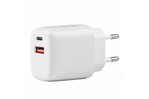 Φορτιστης Πριζας Κινητου Usb + Usb Type C 220V 20W 5V/3A, 9V/2A, 12V/1,5A PRO-09 Amio - 1 ΤΕΜ.