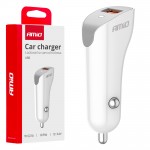 Φορτιστης Αναπτηρα 12/24V Με 1 Θυρα Usb 10.5W 5V/2.1A Λευκος Amio - 1 Τεμ.