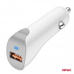 Φορτιστης Αναπτηρα 12/24V Με 1 Θυρα Usb 10.5W 5V/2.1A Λευκος Amio - 1 Τεμ.
