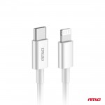 Καλωδια Φορτισης Και Μεταφορας Δεδομενων Usb Type C Σε Apple Lighting 100cm 20W Λευκοαμιο - 1 ΤΕΜ.