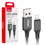 Καλωδια Φορτισης Και Μεταφορας Δεδομενων Usb Type A Σε Apple Lighting 100CM 2A Μαυροαμιο - 1 ΤΕΜ.