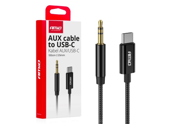 Καλωδιο Συνδεσης Ανταπτορας Απο USB-C Σε Aux Mini Jack 3.5mm 1m Amio - 1 Τεμ.