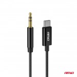 Καλωδιο Συνδεσης Ανταπτορας Απο USB-C Σε Aux Mini Jack 3.5mm 1m Amio - 1 Τεμ.